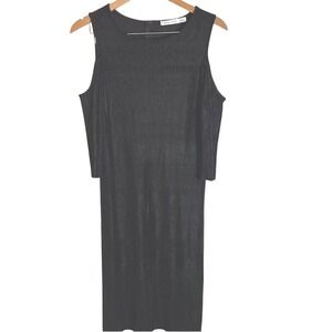 Bishop and Young Cold Shoulder Pencil Dress, Size Small Formal Wear Black Gray‎